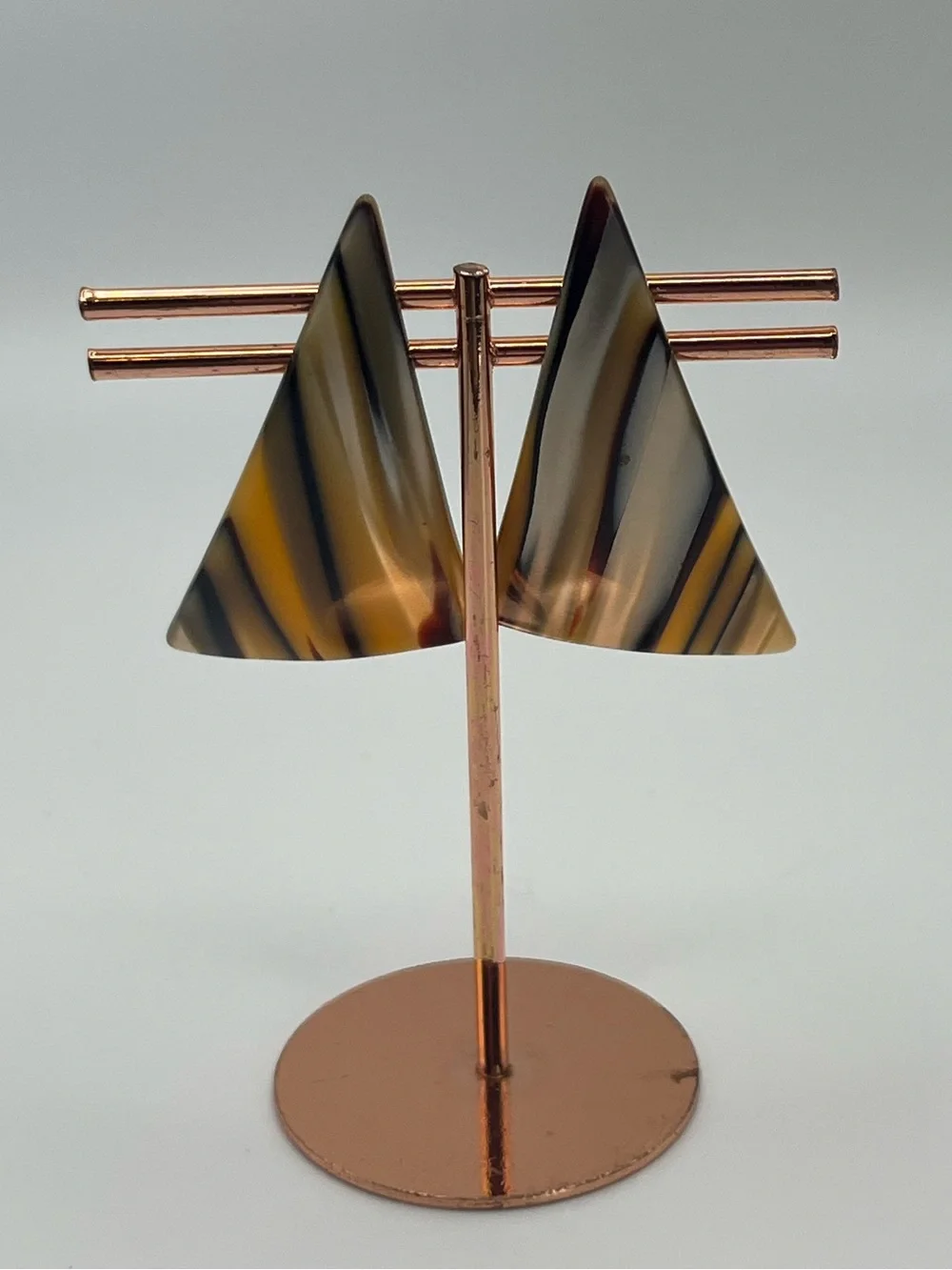 Triangle Acrylic Tortoiseshell-Pattern Earrings
